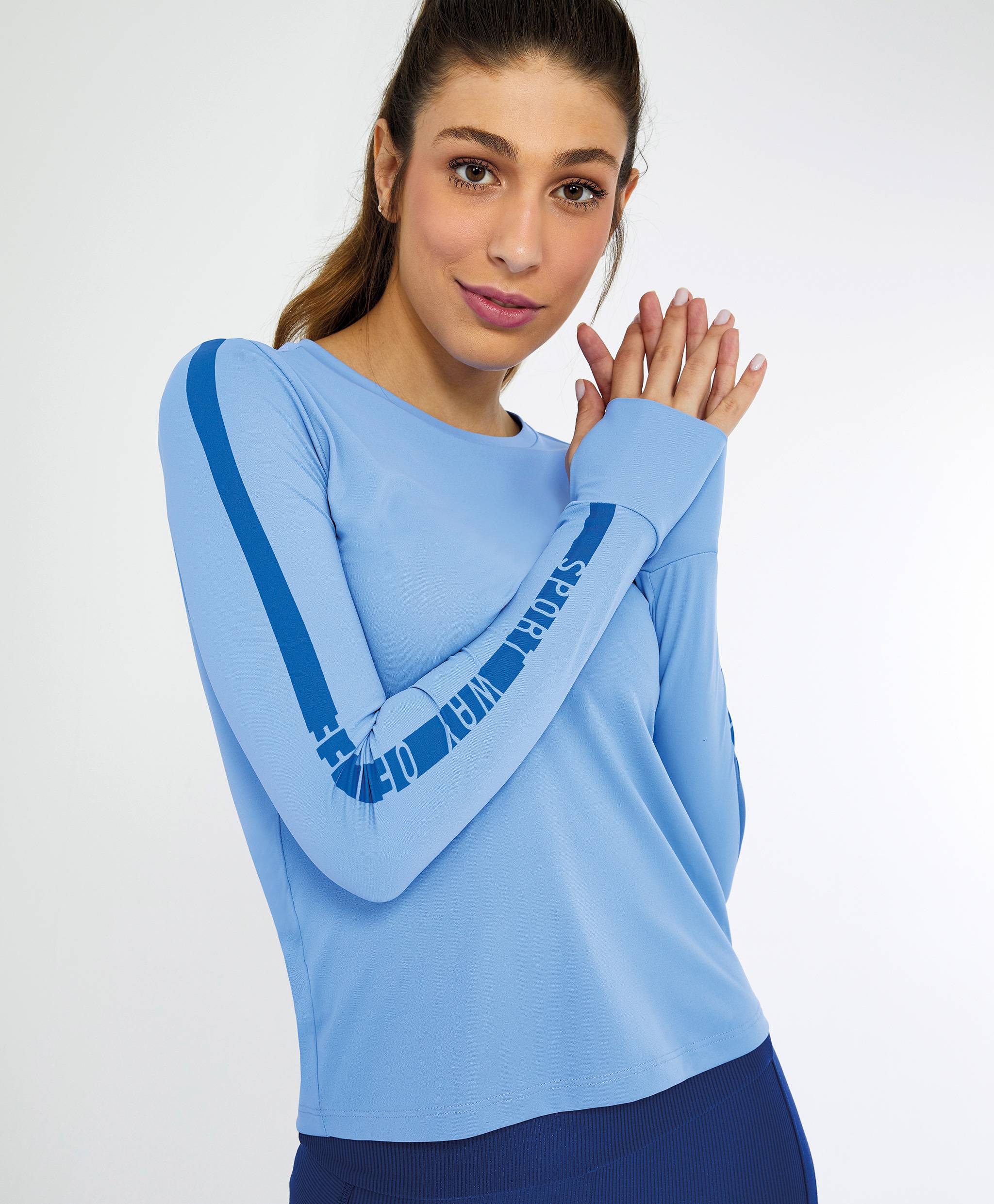 T-SHIRT SKIN FIT MANGA LONGA